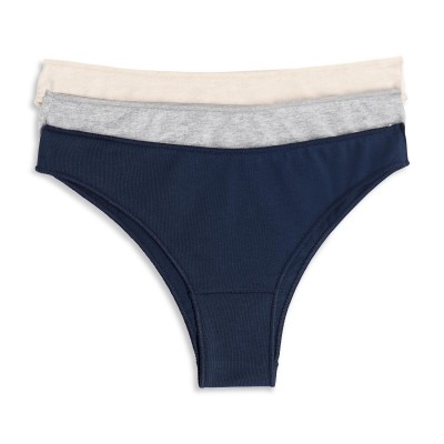 Cotonella - Γυναικεία Βαμβακερά Σλιπ Braziliano Σετ 3 Τεμαχίων