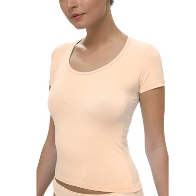 Helios Γυναικείο Φανελάκι Κοντομάνικο Ανοιχτός Λαιμός Micromodal