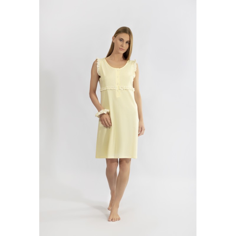 Harmony - Γυναικείο Νυχτικό με Φαρδιά Ράντα και Πατιλέτα Cotton Modal