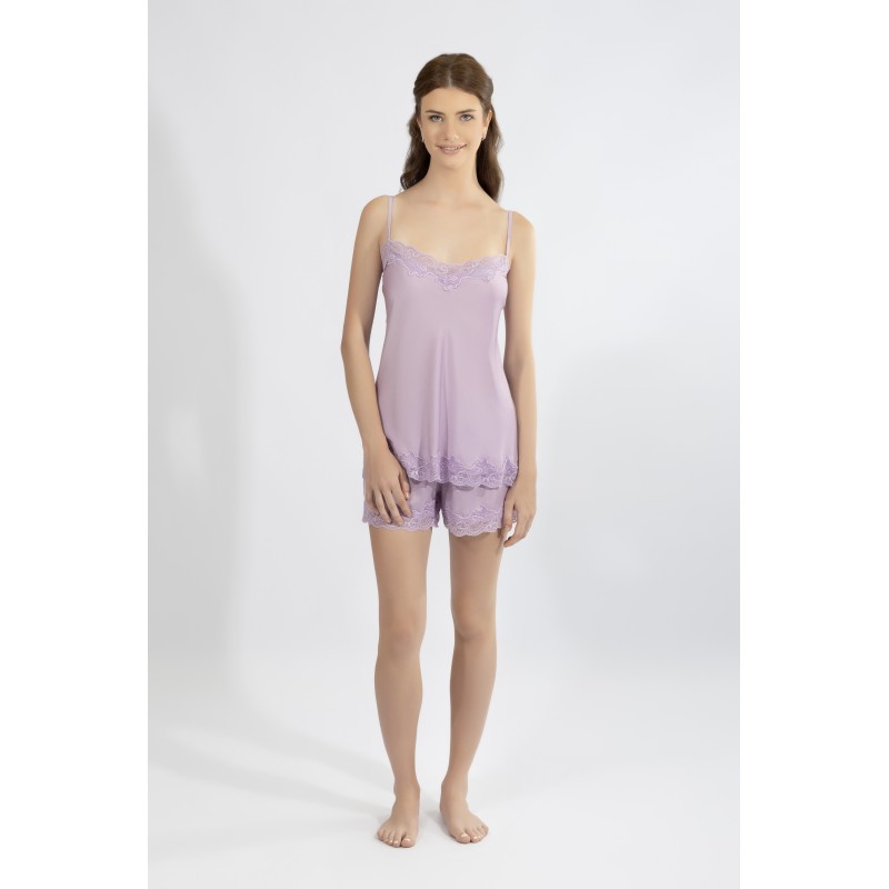 Harmony - Γυναικείο Babydoll Σατέν με Δαντέλα