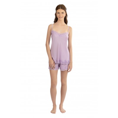 Harmony - Γυναικείο Babydoll Σατέν με Δαντέλα