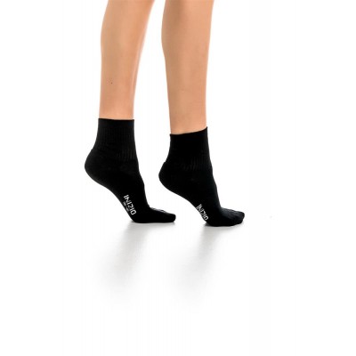 INIZIO - Γυναικεία Ημίκοντη Βαμβακερή Κάλτσα Μονόχρωμη Μισή Πετσέτα