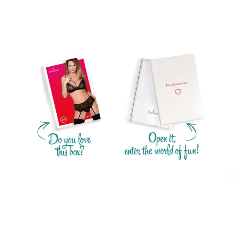 Obsessive - Σετ με Σουτιέν, στρινγκ και ζαρτιέρες - 862-SEG1