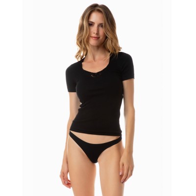 Minerva Γυναικείο Φανελάκι μοτίφ Σετ 2 τεμαχίων