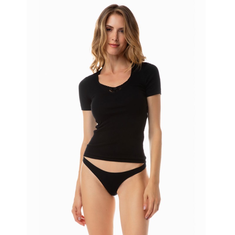 Minerva Γυναικείο Φανελάκι μοτίφ Σετ 2 τεμαχίων