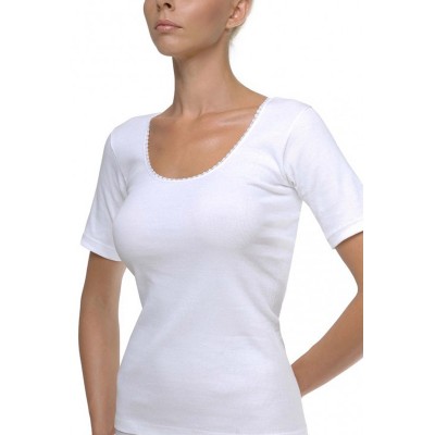 Helios Γυναικείο Φανελάκι Κοντομάνικο Βαμβακερό ΡΙΠ 2Χ1 (XL, 2XL, 3XL)