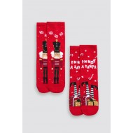 Ysabel Mora - Παιδικές Χριστουγεννιάτικες Kάλτσες X-MAS Gift Box 2Pack