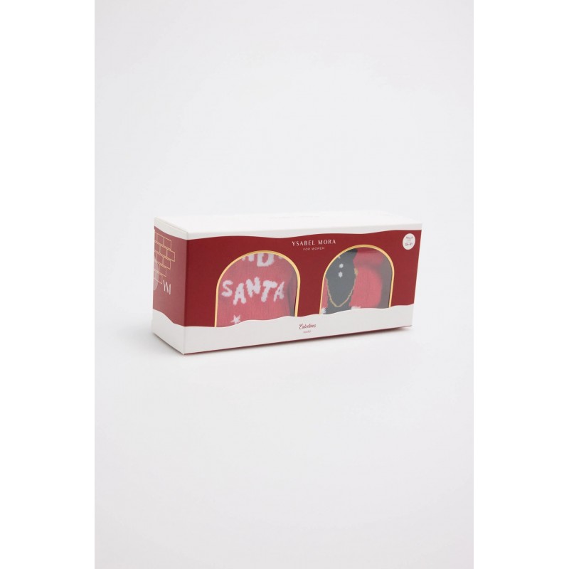 Ysabel Mora - Παιδικές Χριστουγεννιάτικες Kάλτσες X-MAS Gift Box 2Pack