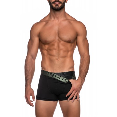 ΙΝΙΖΙΟ Ανδρικό Boxer με Εξωτερικό Μεταλιζέ Λάστιχο και Logo Συσκευασία 2ΤΜΧ σε Υπερμεγέθη