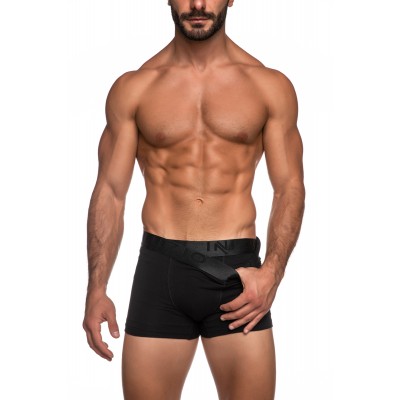 ΙΝΙΖΙΟ Ανδρικό Boxer με Εξωτερικό Μεταλιζέ Λάστιχο και Logo Συσκευασία 2ΤΜΧ