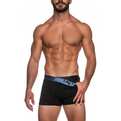 ΙΝΙΖΙΟ Ανδρικό Boxer με Εξωτερικό Μεταλιζέ Λάστιχο και Logo Συσκευασία 2ΤΜΧ