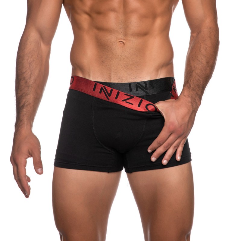 ΙΝΙΖΙΟ Ανδρικό Boxer με Εξωτερικό Μεταλιζέ Λάστιχο και Logo Συσκευασία 2ΤΜΧ