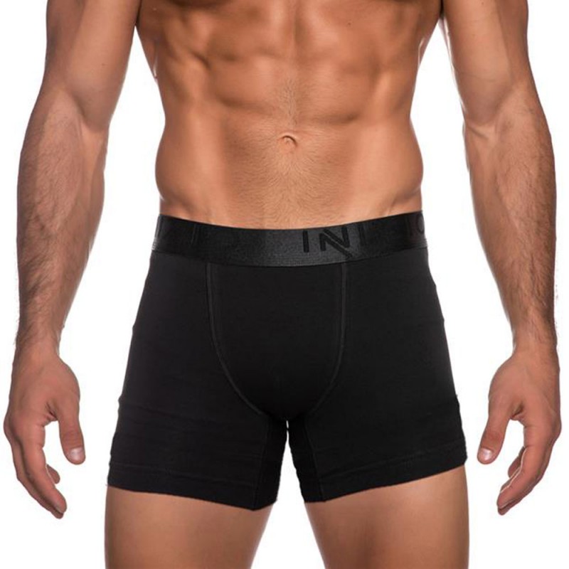 ΙΝΙΖΙΟ Ανδρικό Boxer με Μακρύ Πόδι και Εξωτερικό Μεταλιζέ Λάστιχο με Logo Συσκευασία 2ΤΜΧ