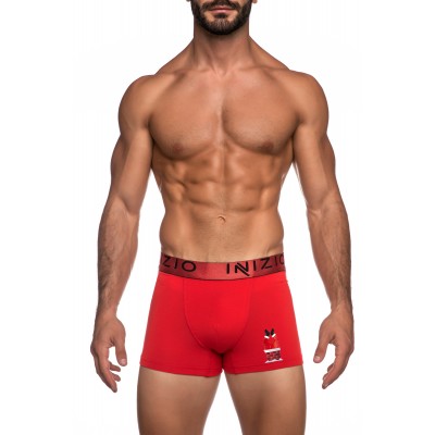 ΙΝΙΖΙΟ Ανδρικό Boxer με Εξωτερικό Μεταλιζέ Λάστιχο XMAS Edition