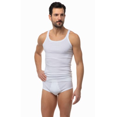 Minerva Ανδρικό Φανελάκι Αμάνικο 2ΤΜΧ (Μέγεθος 7 & 8)