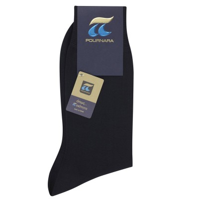 Πουρνάρα 100% Μερσεριζέ Βαμβάκι Λεπτή Μονόχρωμη Κάλτσα