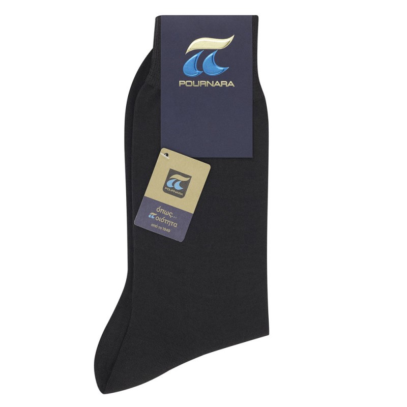 Πουρνάρα 100% Μερσεριζέ Βαμβάκι Λεπτή Μονόχρωμη Κάλτσα