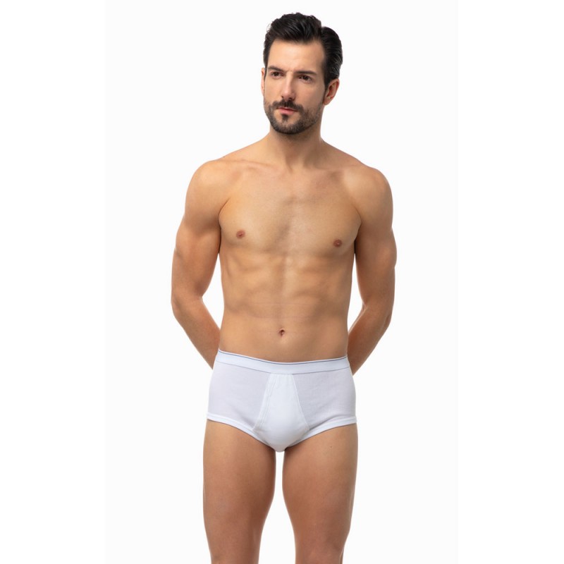 Minerva Ανδρικό Σλιπ Κλασσικό Rip (Ύφανση Ριγέ) με Άνοιγμα (Μέγεθος 3-4)