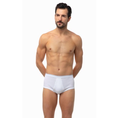 Minerva Ανδρικό Σλιπ Κλασσικό Rip (Ύφανση Ριγέ) με Άνοιγμα (Μέγεθος 5-6-7)