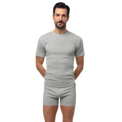 Minerva Φανέλα Kοντό Μανίκι Κλειστός Λαιμός (Μέγεθος XL-3XL)