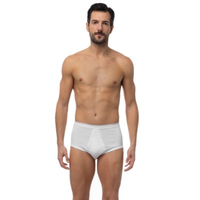 Minerva - Classic Ανδρικό Σλιπ Βαμβακερό με Άνοιγμα & Εξωτερικό Λάστιχο (Μέγεθος 5-6-7)