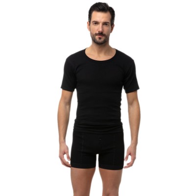 Μινέρβα Ανδρική Φανέλα Κοντό Μανίκι Ανοιχτή Λαιμουδιά (Μέγεθος 3-4)