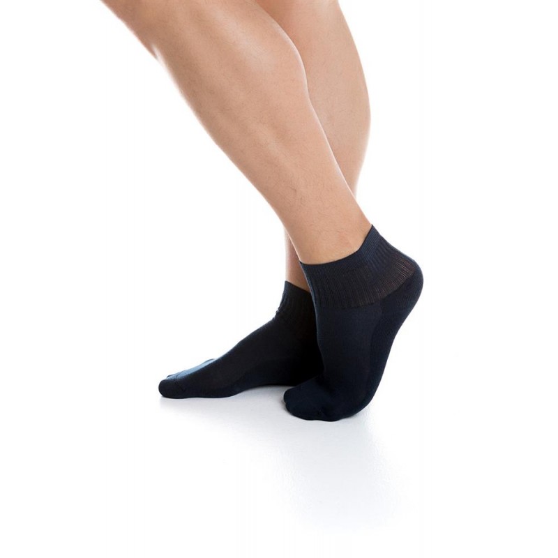 INIZIO - Ανδρική Ημίκοντη Βαμβακερή Κάλτσα Μονόχρωμη Μισή Πετσέτα