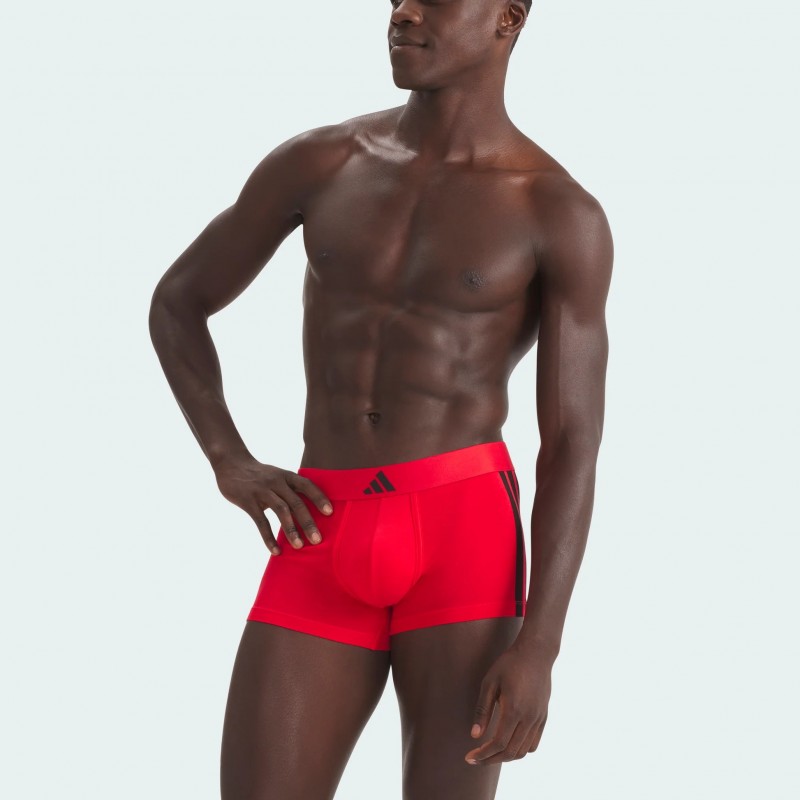 ADIDAS - Ανδρικά Boxer Active Flex Cotton 3 Stripes Low Rise Trunk Συσκευασία 2 Τμχ.
