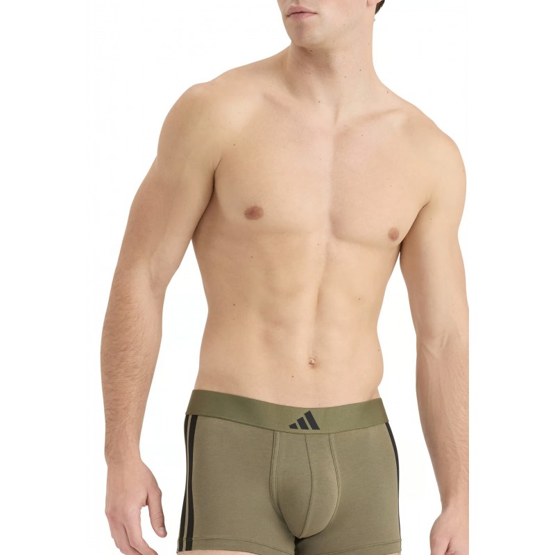 ADIDAS - Ανδρικά Boxer Active Flex Cotton 3 Stripes Low Rise Trunk Συσκευασία 2 Τμχ.