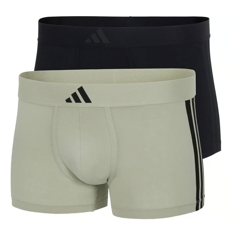 ADIDAS - Ανδρικά Boxer Active Flex Cotton 3 Stripes Low Rise Trunk Συσκευασία 2 Τμχ.