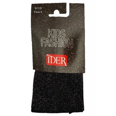 Ider - Παιδικό Ελαστικό Καλσόν 50D με Φιλέ Πλέξη και Ασημί All Over Lurex Απαλό από Μέσα