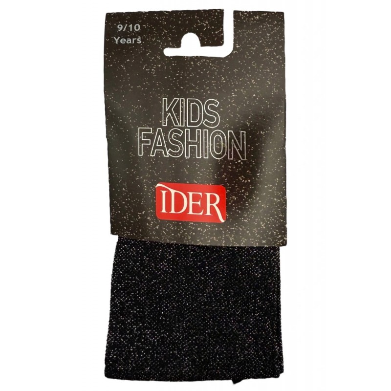 Ider - Παιδικό Ελαστικό Καλσόν 50D με Φιλέ Πλέξη και Ασημί All Over Lurex Απαλό από Μέσα