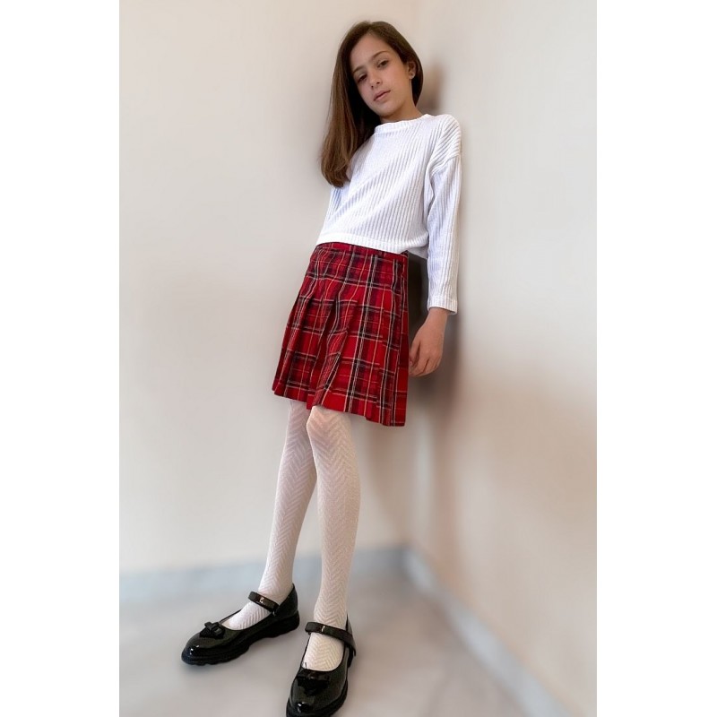 Ider Παιδικό Καλσόν 80Den Αδιάφανο με Σχέδιο Ψαροκόκκαλο