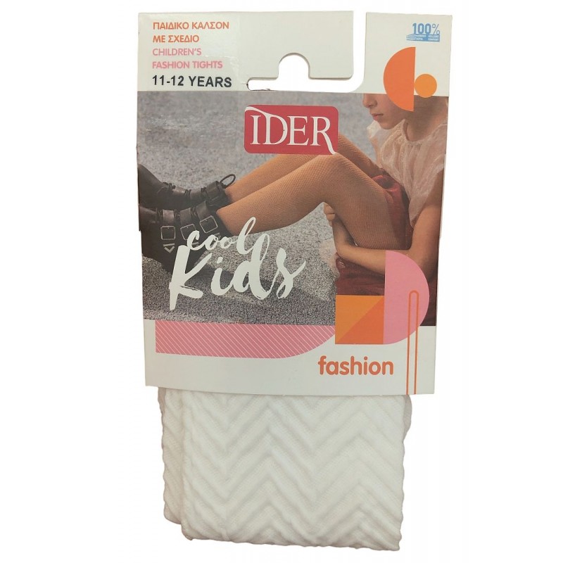 Ider Παιδικό Καλσόν 80Den Αδιάφανο με Σχέδιο Ψαροκόκκαλο