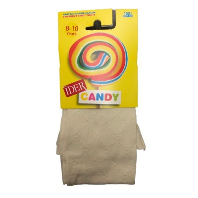 Ider - Candy Παιδικό Καλσόν Αδιάφανο Ελαστικό με Ρόμβους και Μαργαρίτες