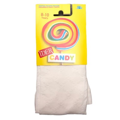 Ider - Candy Παιδικό Καλσόν Αδιάφανο Ελαστικό με Ρόμβους και Μαργαρίτες