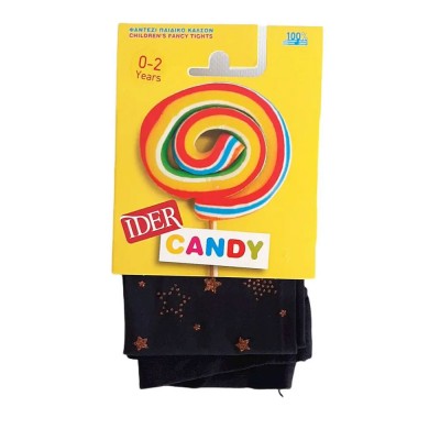 Ider Παιδικό Καλσόν 40 Den Αδιάφανο με Στάμπα Αστέρια Μπρονζέ