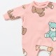 HAPPY PEOPLE - Βρεφικό Πυτζαμάκι για Κορίτσι με Κλειστό Πόδι HAPPY BEAR (1-12 Μηνών)
