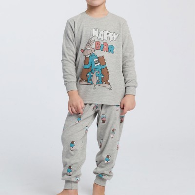 HAPPY PEOPLE - Εφηβική Χειμερινή Πυτζάμα για Αγόρι με Σφικτήρα HAPPY BEAR (10-14 ετών)