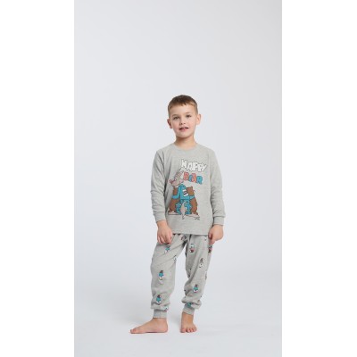 HAPPY PEOPLE - Παιδική Χειμερινή Πυτζάμα για Αγόρι με Σφικτήρα HAPPY BEAR (2-8 ετών)