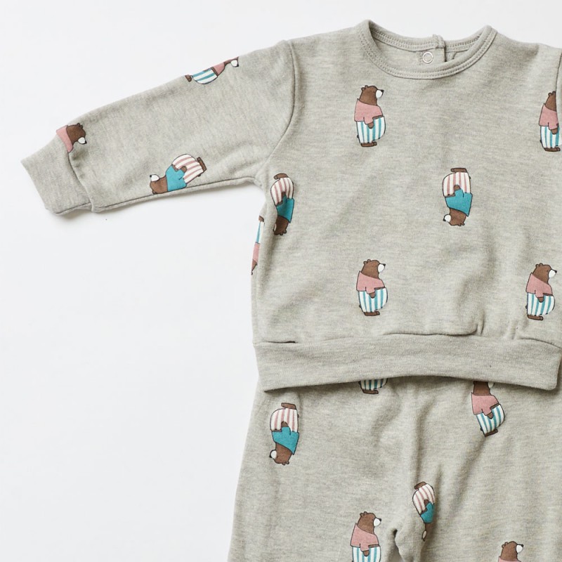 HAPPY PEOPLE - Βρεφικό Πυτζαμάκι για Αγόρι HAPPY BEAR (12-24 Μηνών)