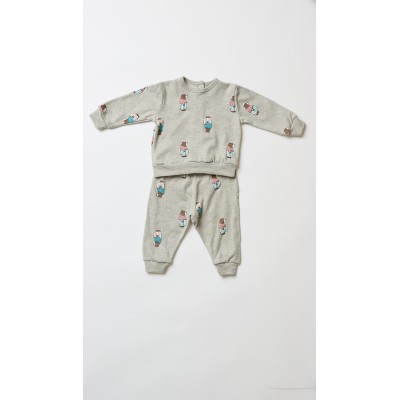 HAPPY PEOPLE - Βρεφικό Πυτζαμάκι για Αγόρι HAPPY BEAR (12-24 Μηνών)