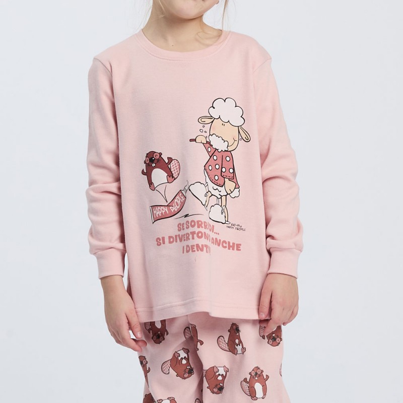 HAPPY PEOPLE - Παιδική Χειμερινή Πυτζάμα για Κορίτσι με Σφικτήρα SORRIDI (2-8 ετών)