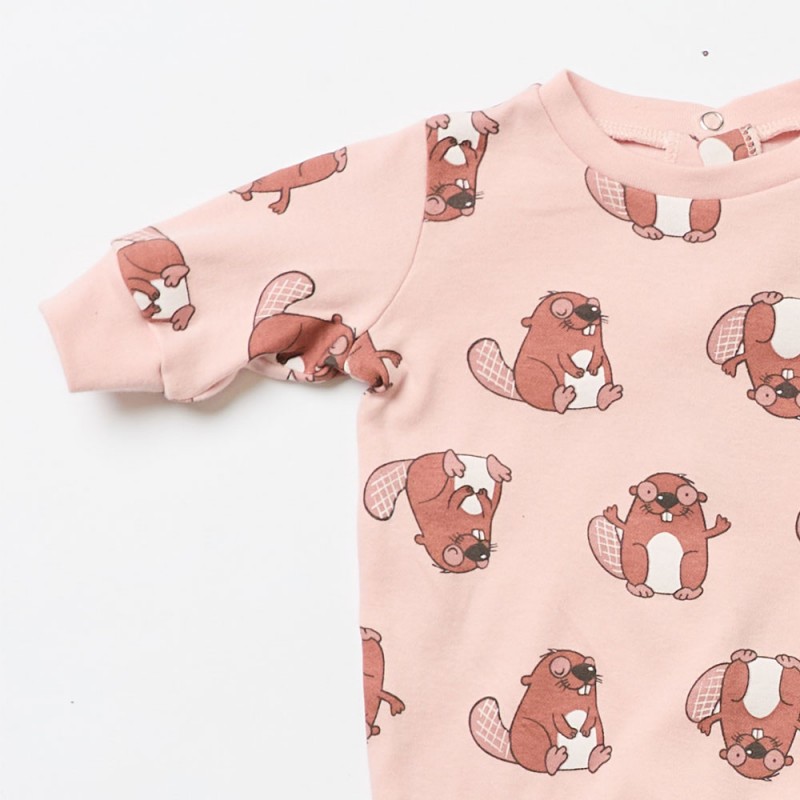 HAPPY PEOPLE - Βρεφικό Πυτζαμάκι για Κορίτσι με Κλειστό Πόδι SORRIDI (1-12 Μηνών)