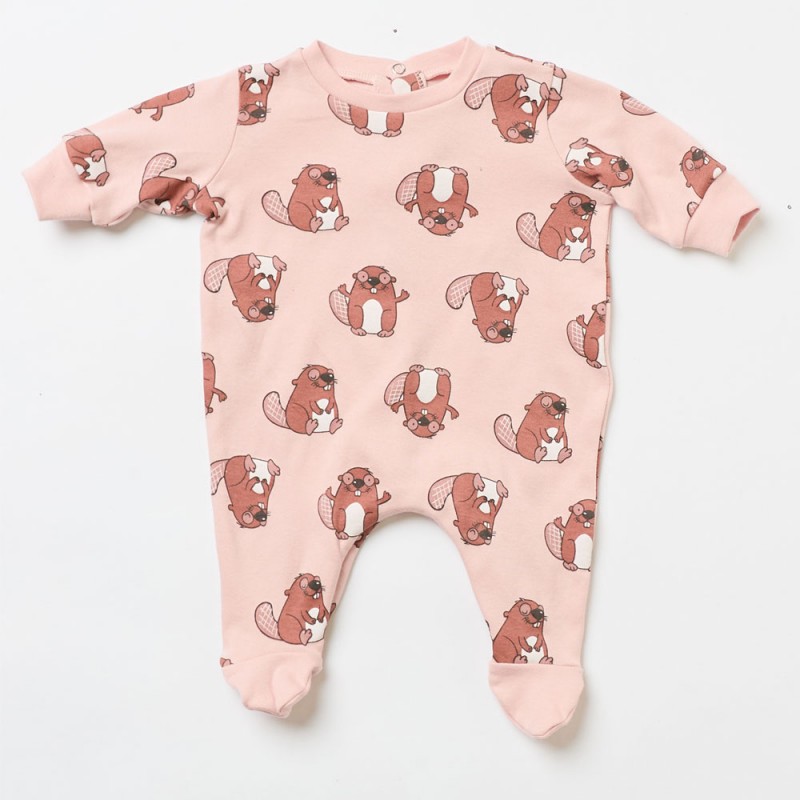 HAPPY PEOPLE - Βρεφικό Πυτζαμάκι για Κορίτσι με Κλειστό Πόδι SORRIDI (1-12 Μηνών)