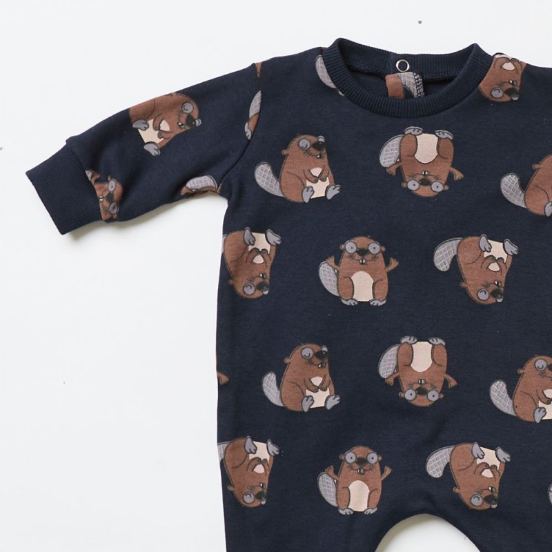 HAPPY PEOPLE - Βρεφικό Πυτζαμάκι για Αγόρι με Κλειστό Πόδι SORRIDI (1-12 Μηνών)