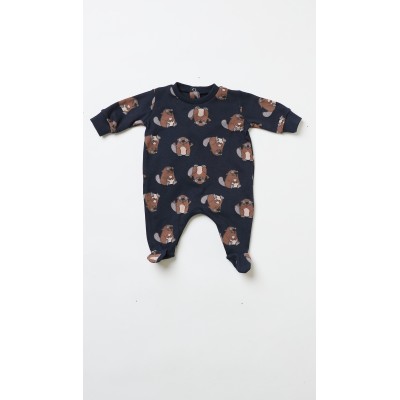 HAPPY PEOPLE - Βρεφικό Πυτζαμάκι για Αγόρι με Κλειστό Πόδι SORRIDI (1-12 Μηνών)
