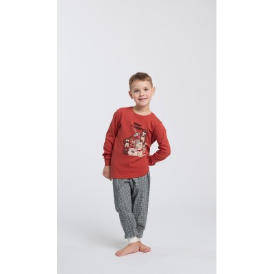 HAPPY PEOPLE - Εφηβική Χειμερινή Πυτζάμα για Αγόρι με Σφικτήρα INTRUSO (10-14 ετών)