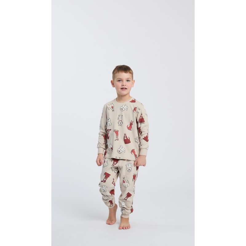 HAPPY PEOPLE - Παιδική Χειμερινή Πυτζάμα για Αγόρι με Σφικτήρα INTRUSO (2-8 ετών)