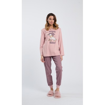 HAPPY PEOPLE - Γυναικεία Χειμερινή Πυτζάμα με Πατιλέτα και Σφικτήρα SLEEPING TALENT